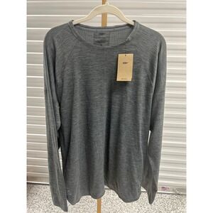 Nike yoga men's gray large dri fit long sleeve NWT